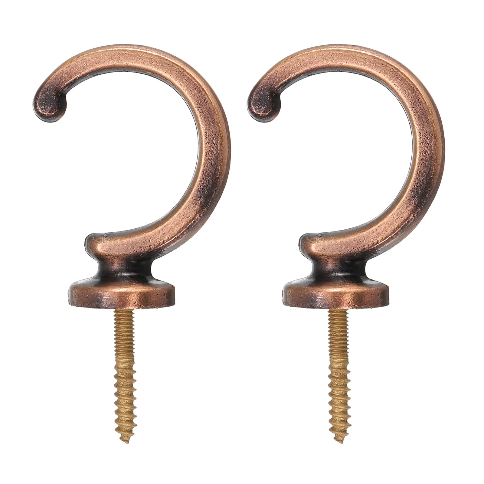 uxcell 2Pcs Curtain Holdback, Aluminum Alloy Wall Mounted Curtain Holders Draper