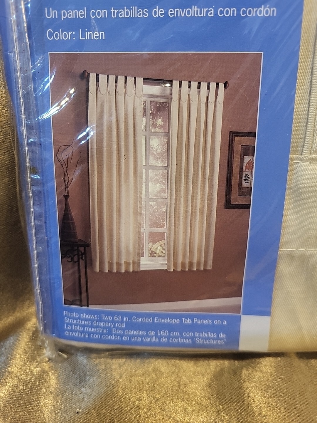 Designables Aspen Twill Corded Envelope Panel Curtain Color Linen 40″X63″