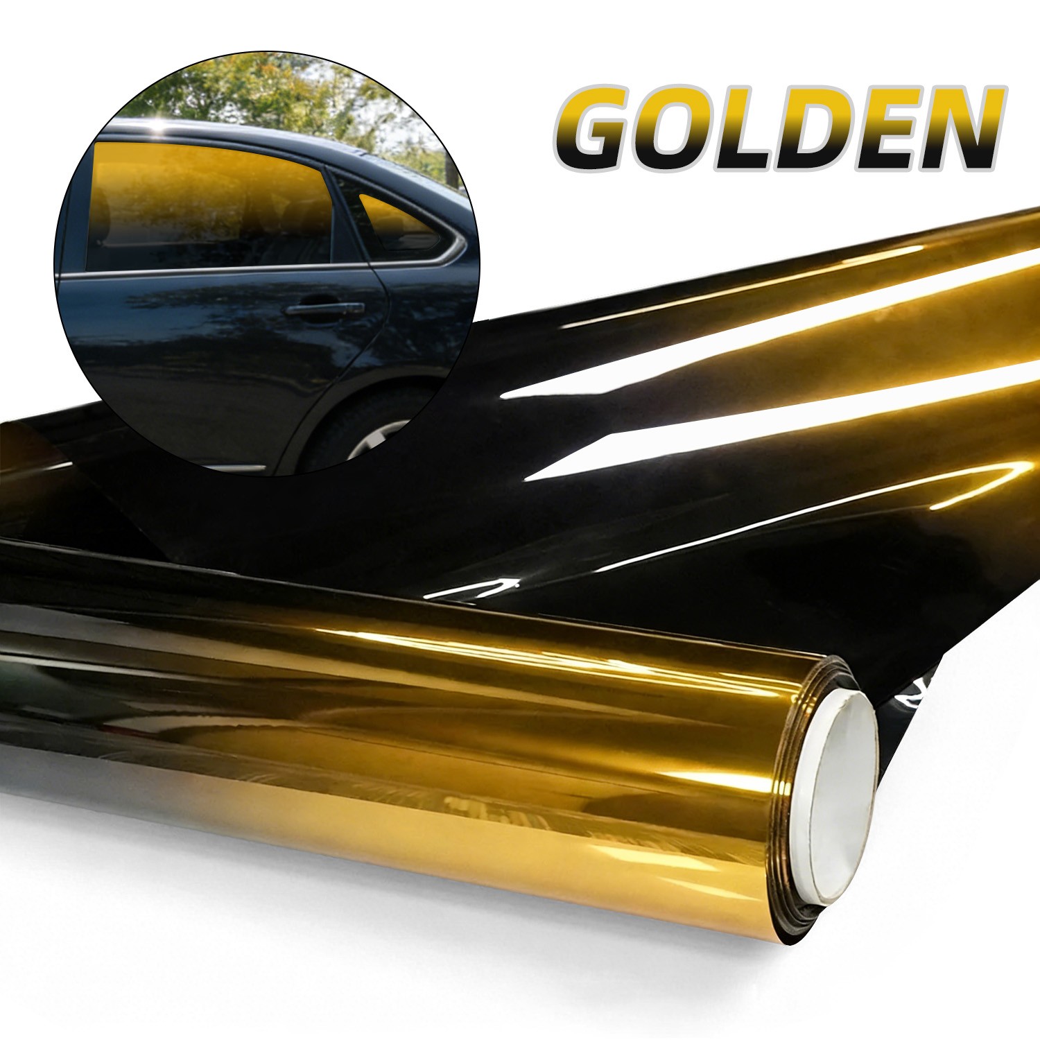 Window Tint Film for Cars 2-Color Gradients Film Windshield Sun Shade Blocks UV