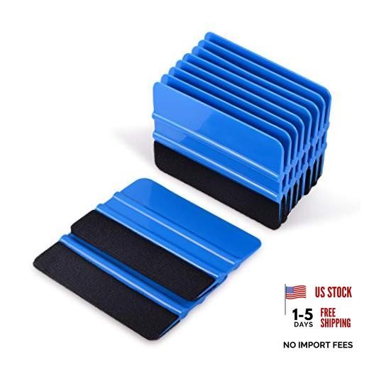 10pcs Vinyl Squeegee 4 Inch Car Vinyl Scraper Decal Applicator Window Blue