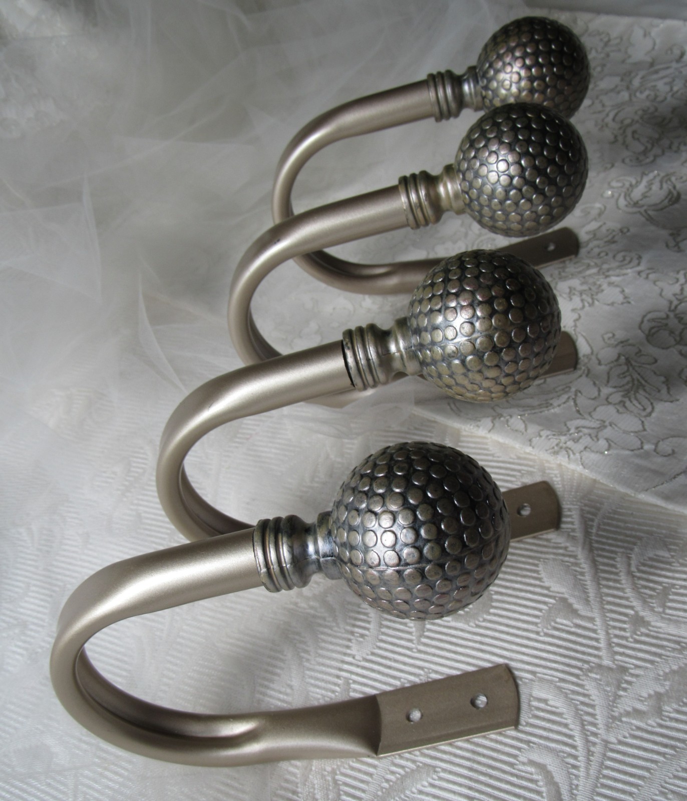4 drapery tie-backs,metal hook tie-back,contemporary modern design,curtain hooks