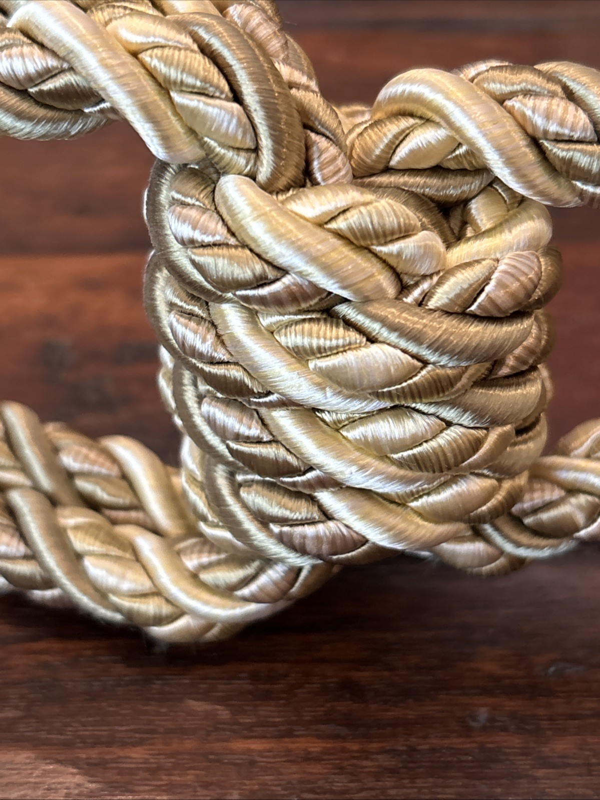 2 Beautiful Olive Green & Cream Colored Rope Tassels 2 Ft Long Window Treatment