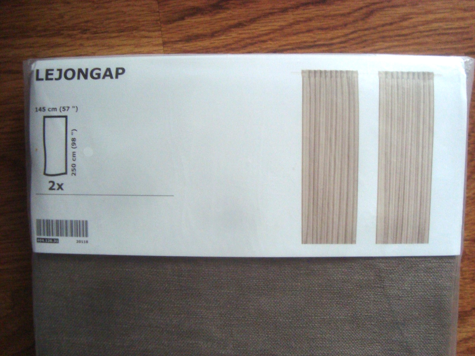 Ikea 100% LINEN Pair of Curtains 57 x 98 ” Lin Panels in Rustic Classic Dk Beige
