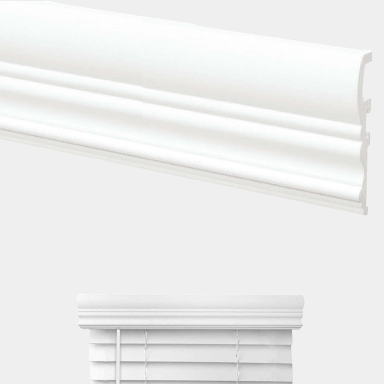 72″ Faux Wood White Crown Valance – 1 PCS