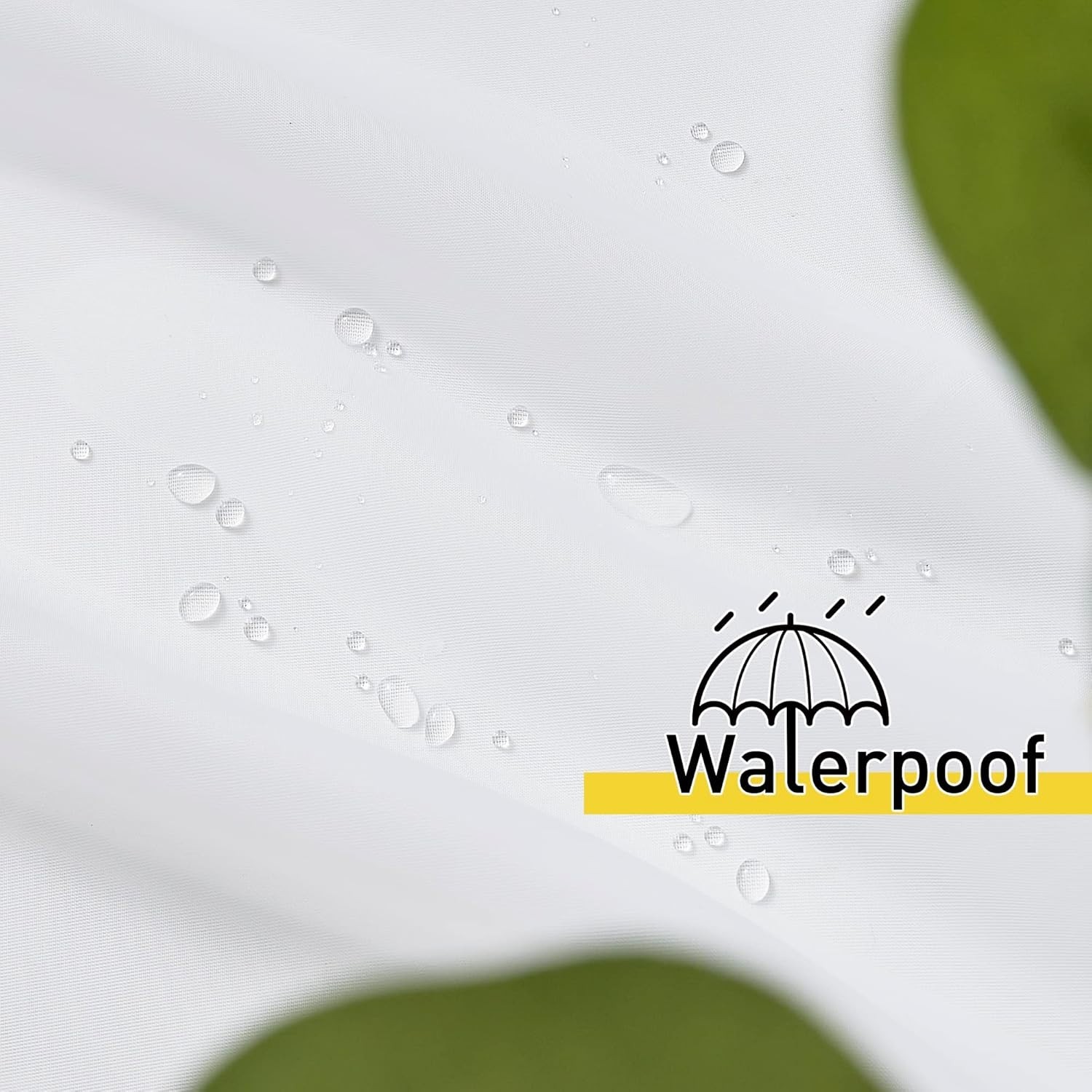 Stylish Outdoor Window Treatments, Waterproof Sheer Panels – 54×84 Inch, White
