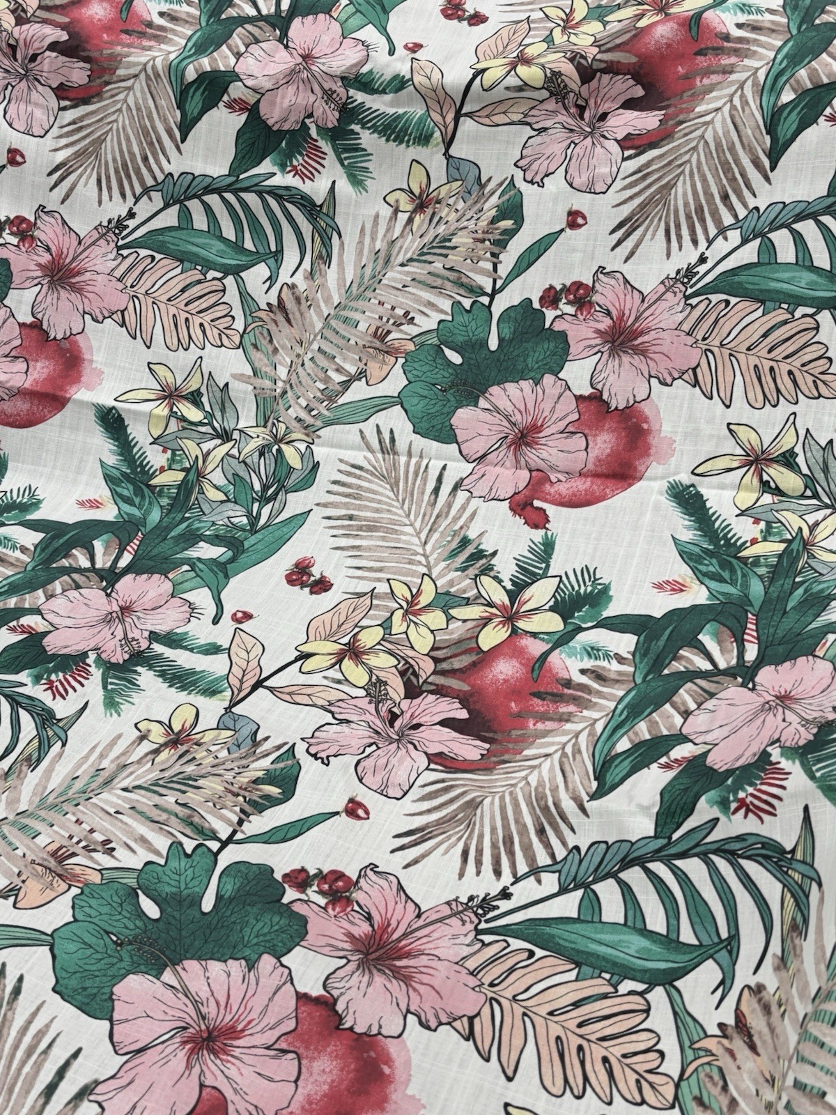 Four Panels Of IKEA Floral Tropical Curtains 57 By 98 Inches New Never Used