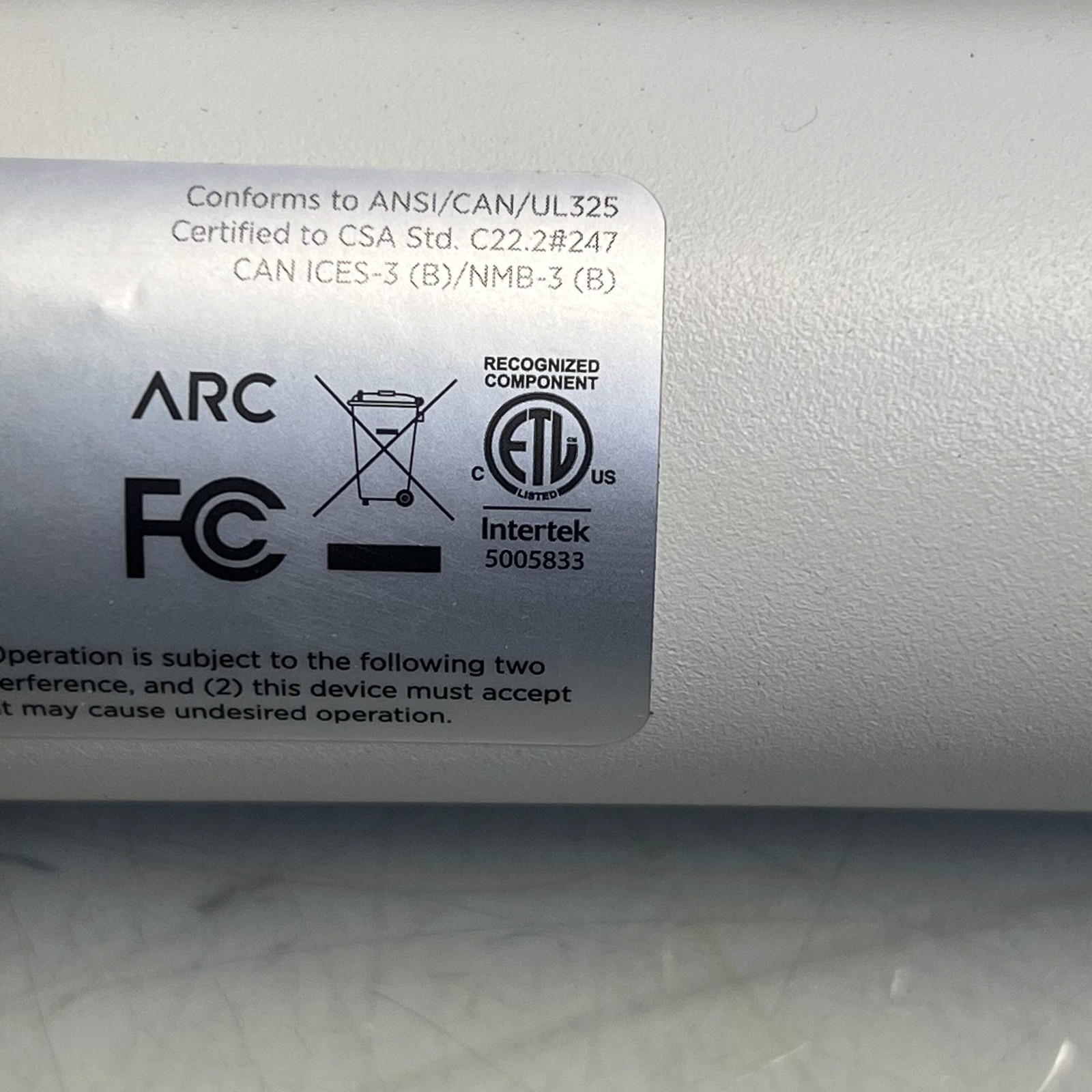 ARC Roll Ease Automate ACRF Fabric Tensioning Motor 15′ White MT01-1145-069003