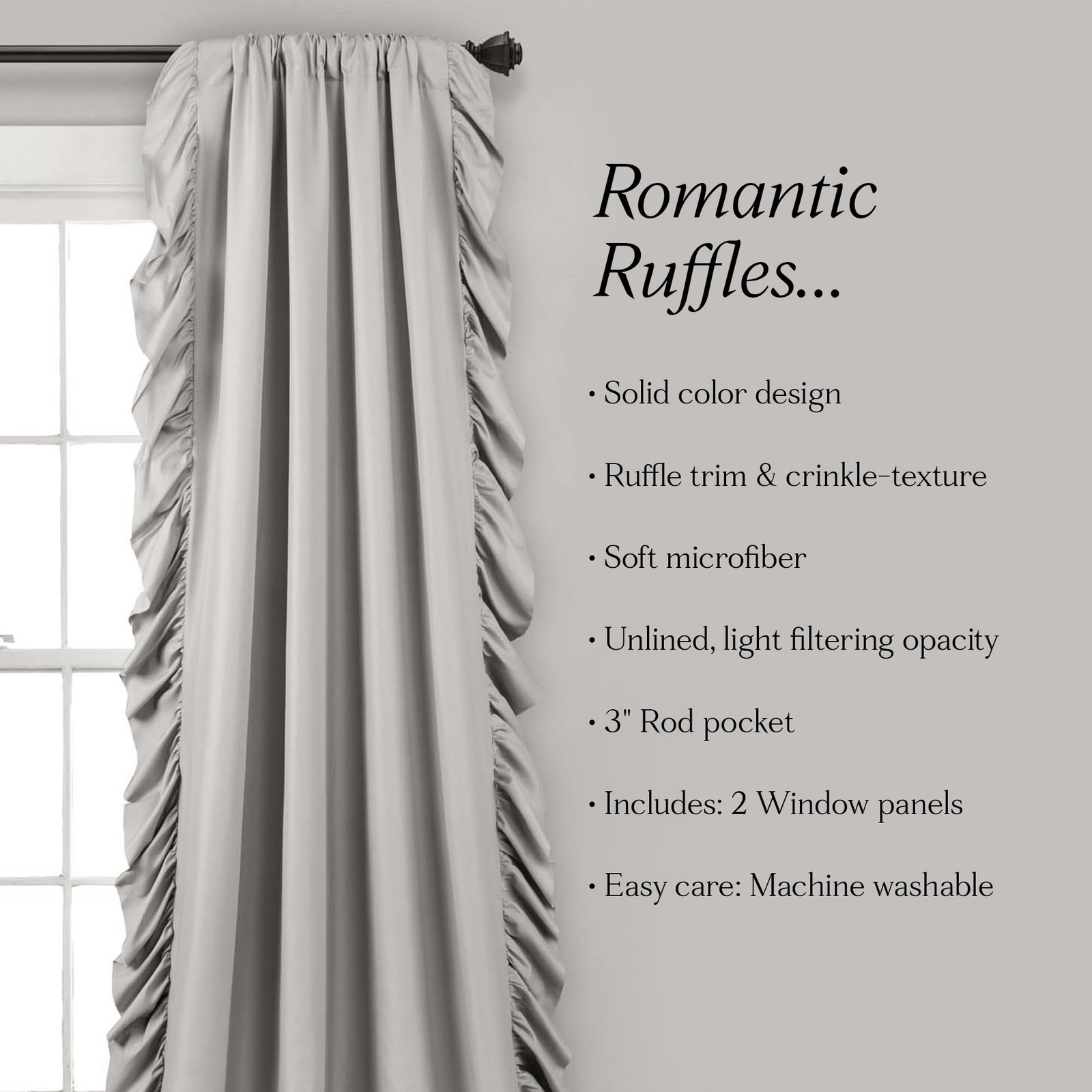 Lush Decor Reyna Window Panel Set Pair 54 W X 95 L – –