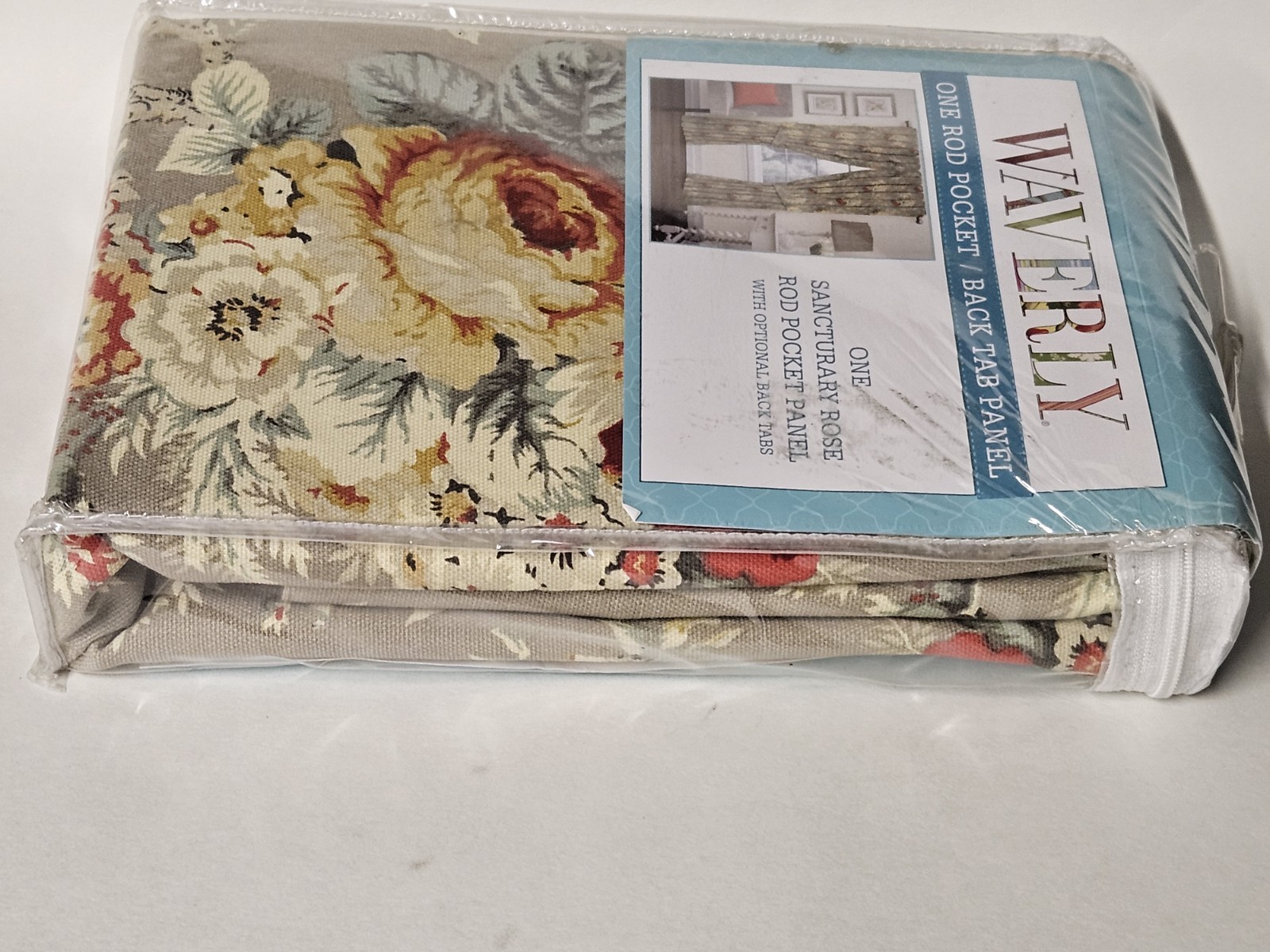 Waverly SANCTUARY ROSE Curtain Panel Farmhouse Floral NEW CLAY 63 & 84L Availabl