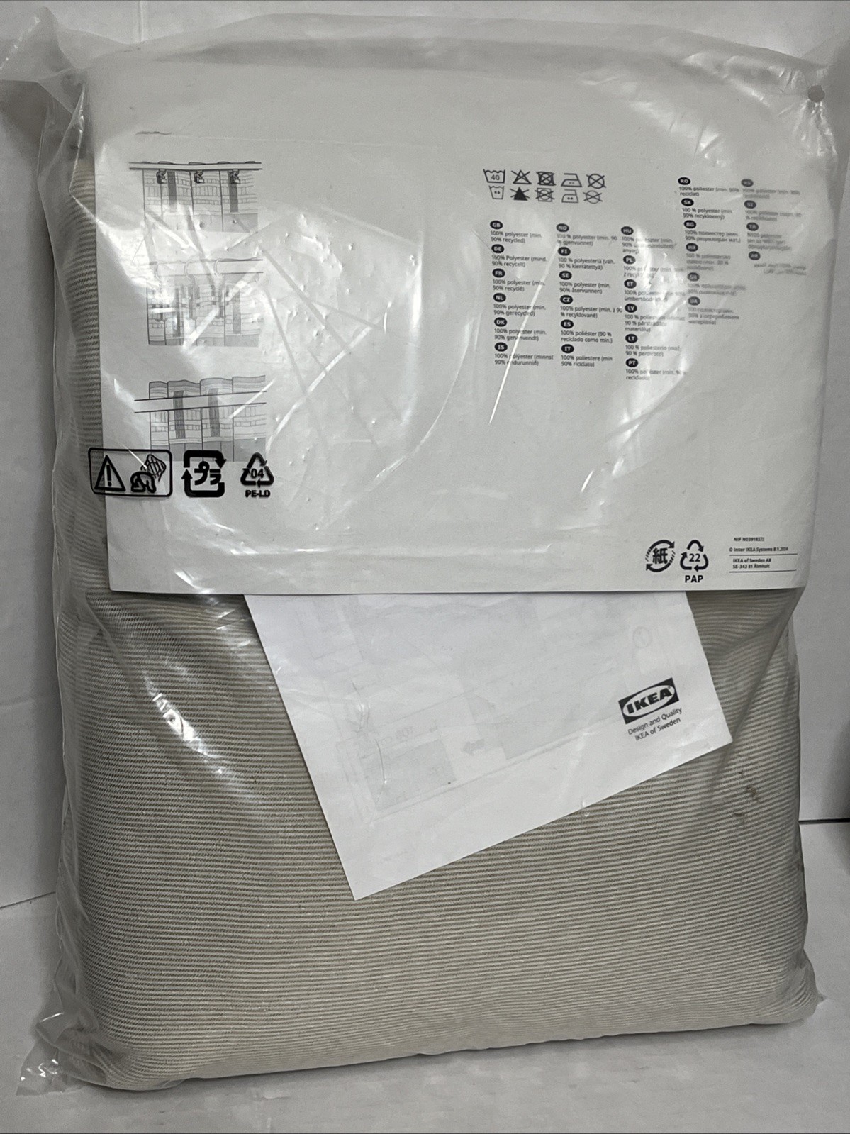 IKEA VILBORG Curtains 2 Panels 1 pair Room Darkening 57″ x 84” Beige NEW
