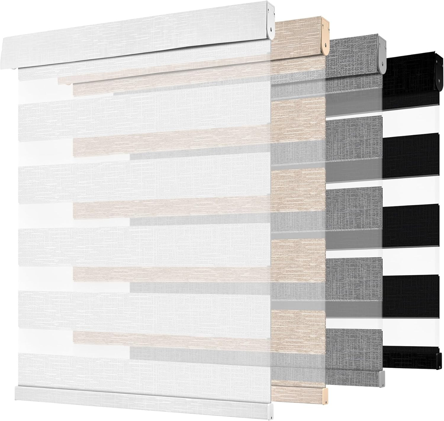 Customizable Cordless Zebra Blinds – Light Filtering & Blackout, 34″ x 72