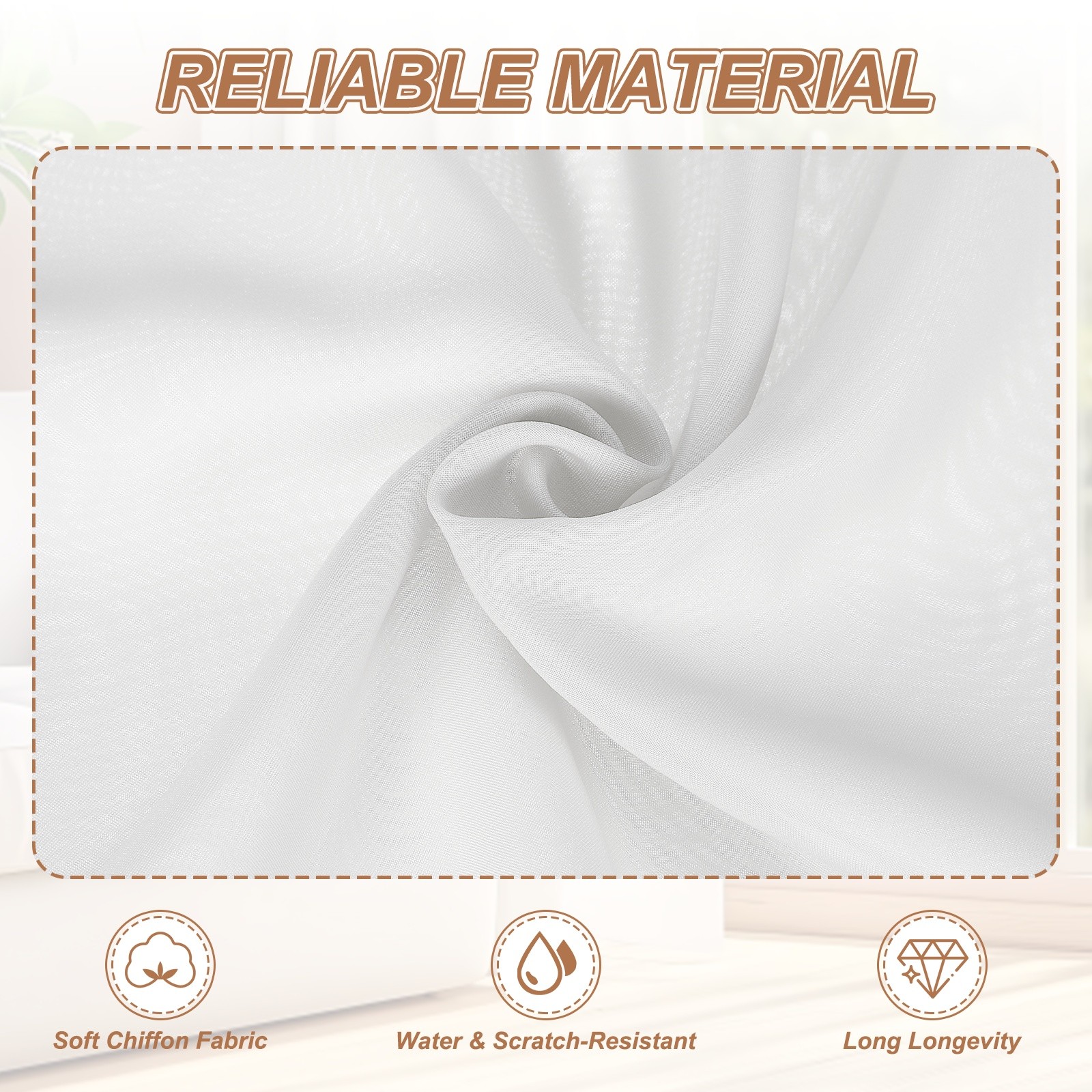 1 Panel Curtain Valances, Pure White