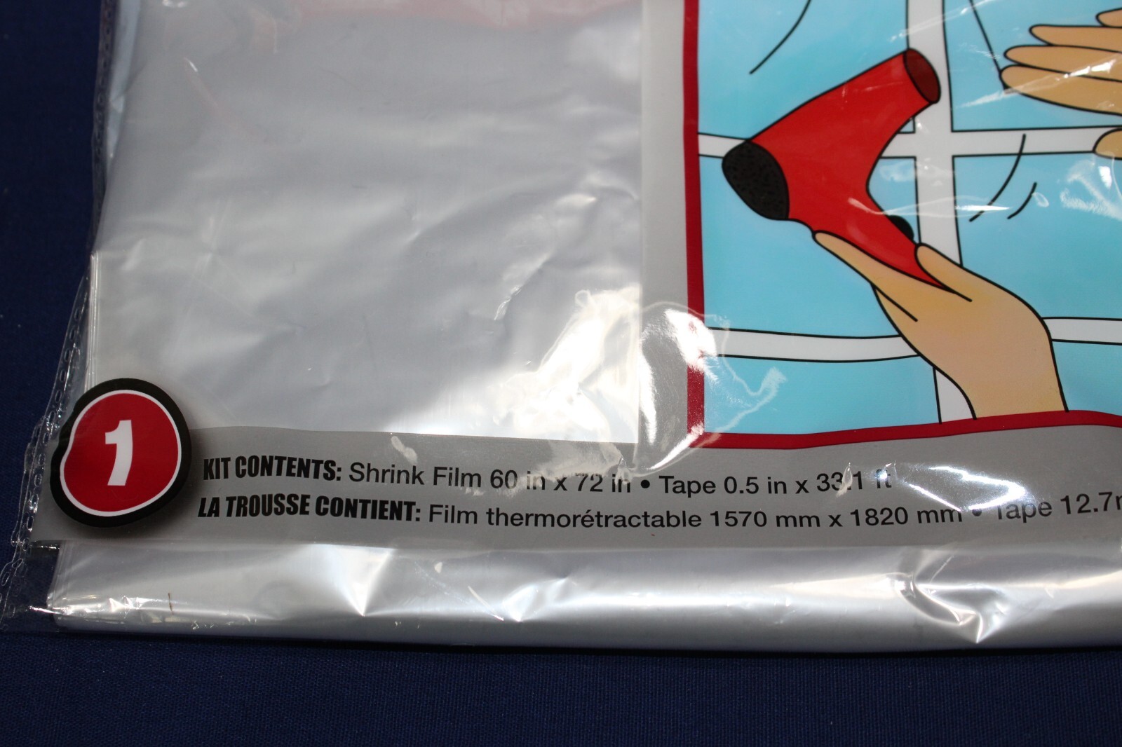 Tool Bench Hardware Window Insulation Kit – 60in x 72in Shrink Film