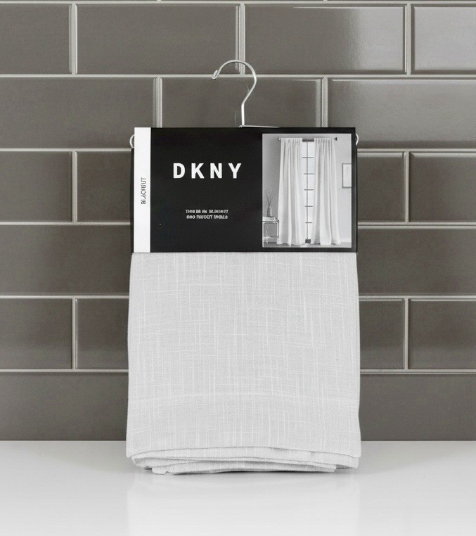 DKNY BLACKOUT Lined Window Curtains Panels drapes Classic LINEN Natural 50”x84”