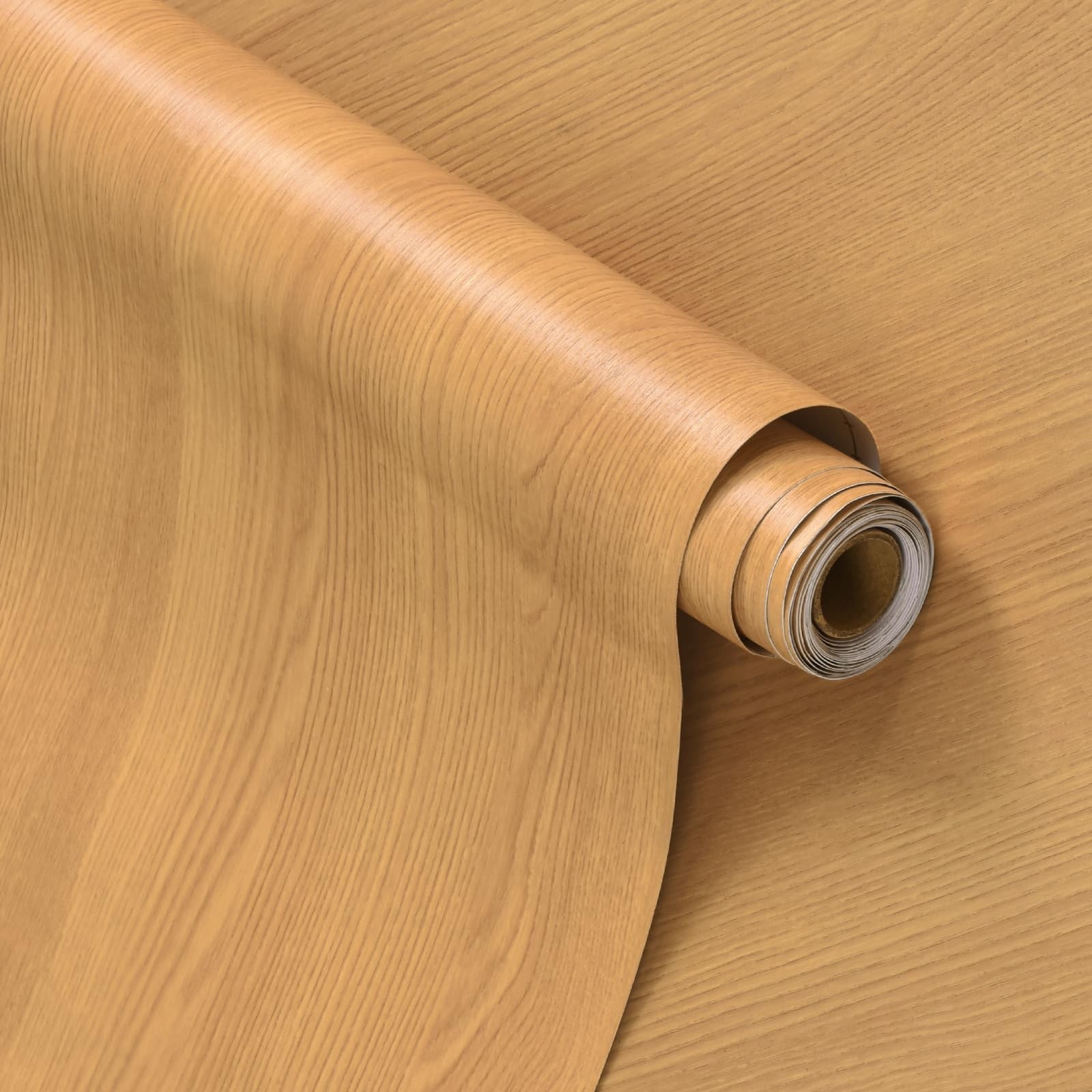 Extra Wide 31″x157″ Light Wood Contact Paper Yellow Brown Wood Peel and Sitck…