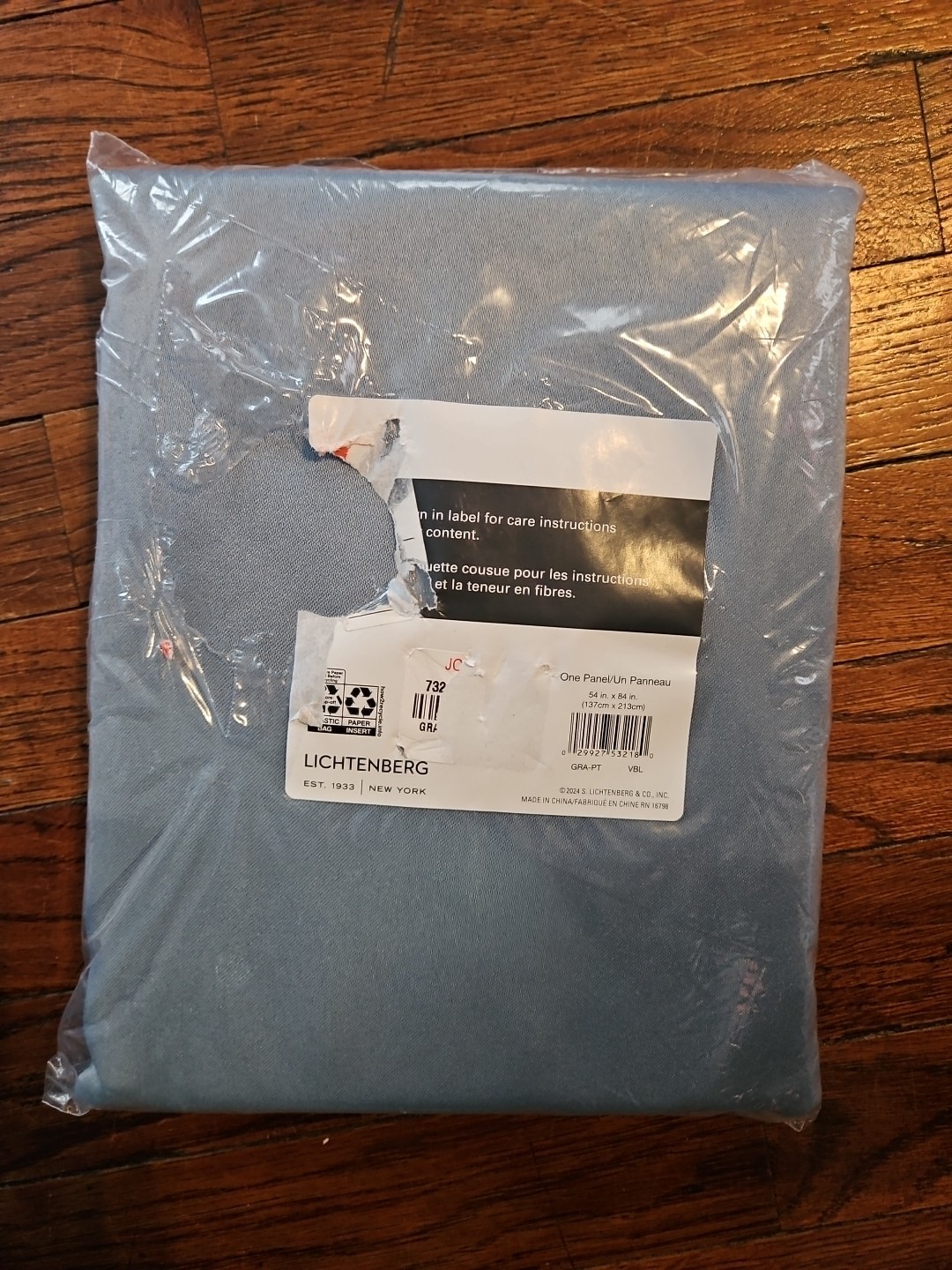Lichtenberg Panel Curtain Blue 54in x 84in