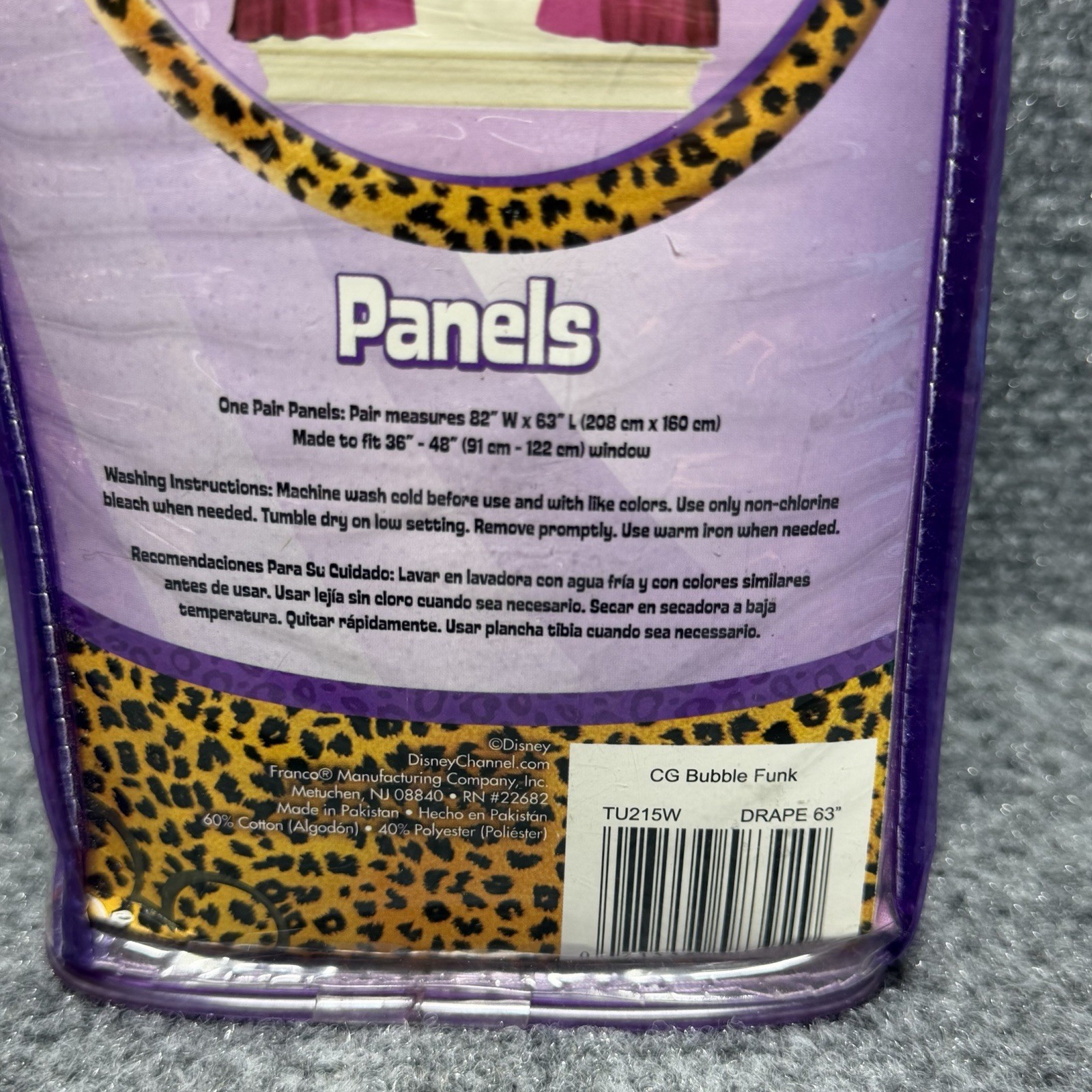 Vintage Disney The Cheetah Girls Leopard Print Window Panels Cute Floral – Rare