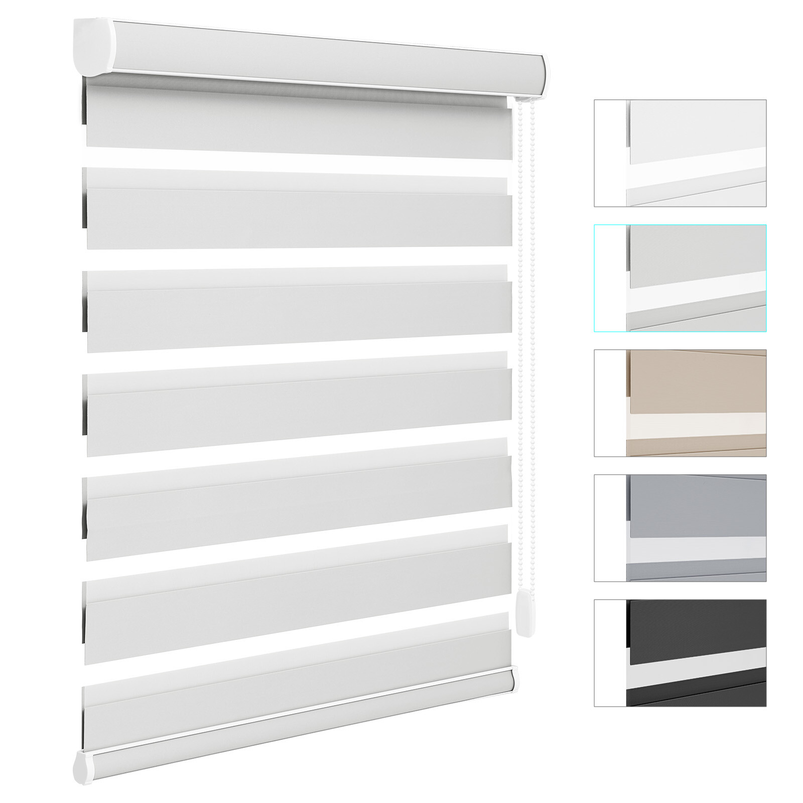 CUSTOM SIZE Horizontal Window Shade Zebra Blind Day and Night Dual Roller Blinds