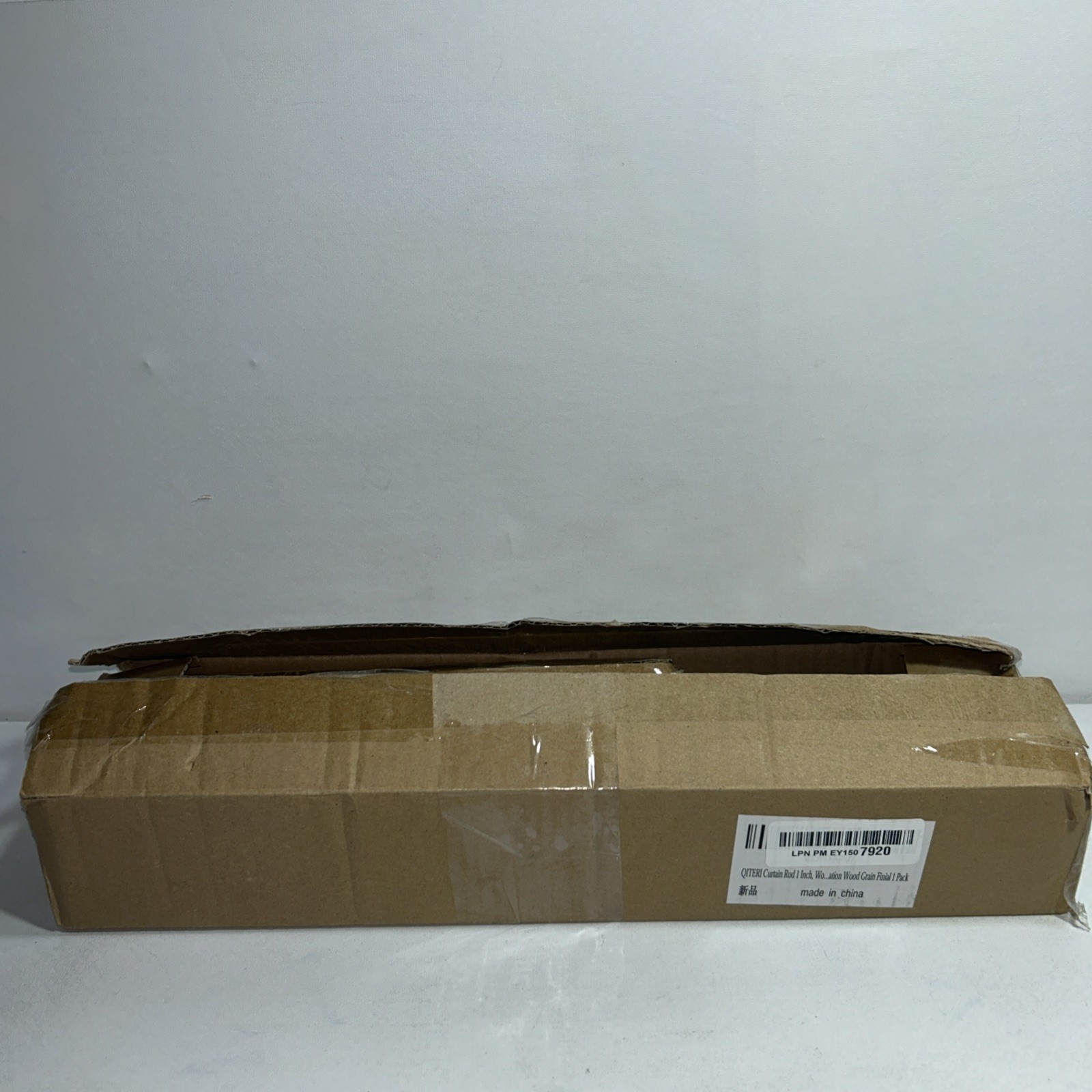 Open Box Wooden Grain Curtain Rod 32-45 Inches Metal Material