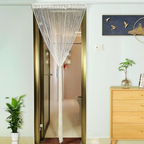 Home Decor Sequin Curtain for Doorway,Door String Curtains, 39×79 inch White1
