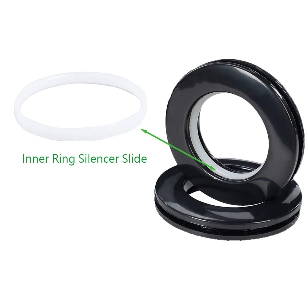 16 Pack Curtain Grommets Inner Diameter 1-9/16″,Curtain Eyelet Silencer Slidi…