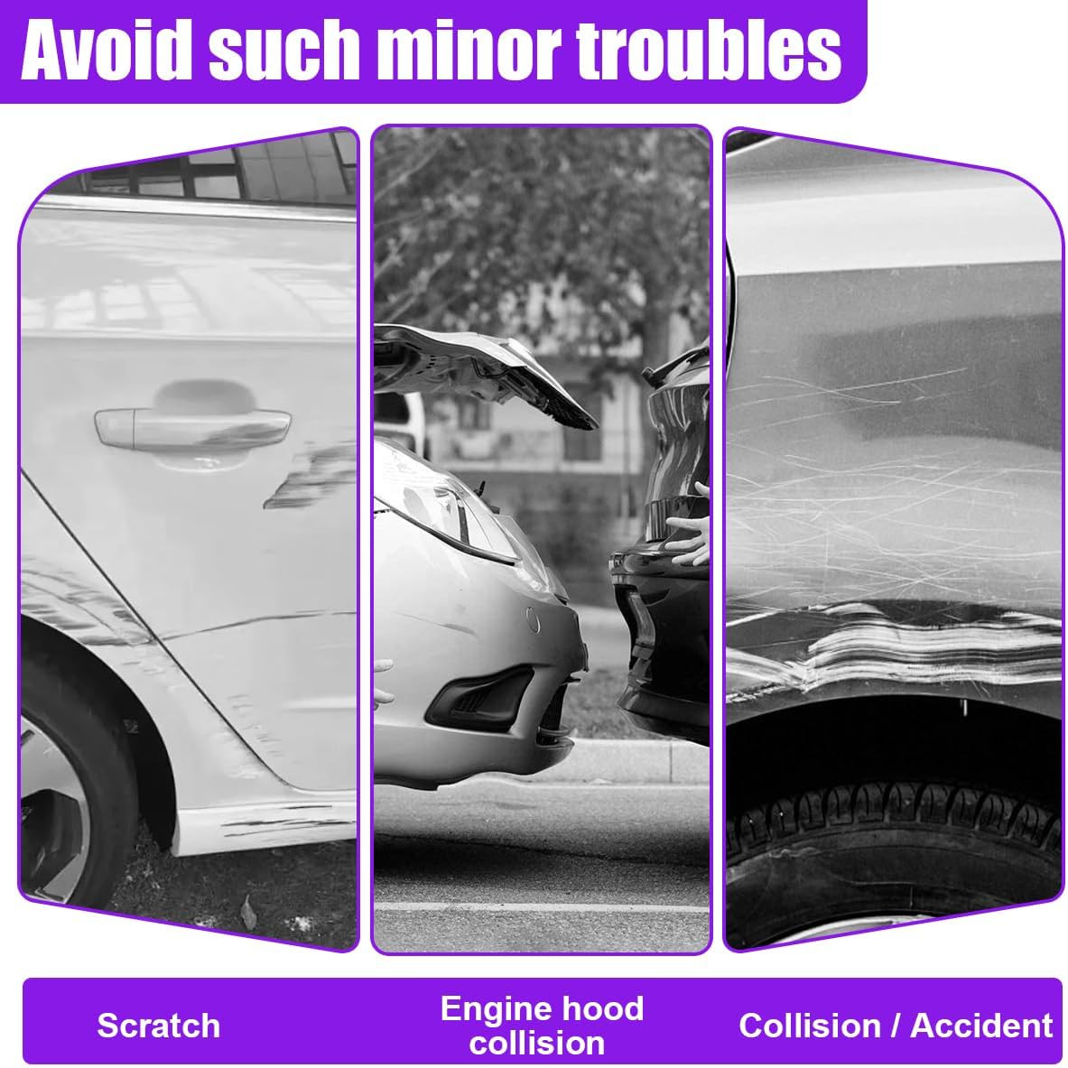 32Ft (10M) Car Door Edge Protector, Self-Adhesive Scratch Resistant U Shape Auto