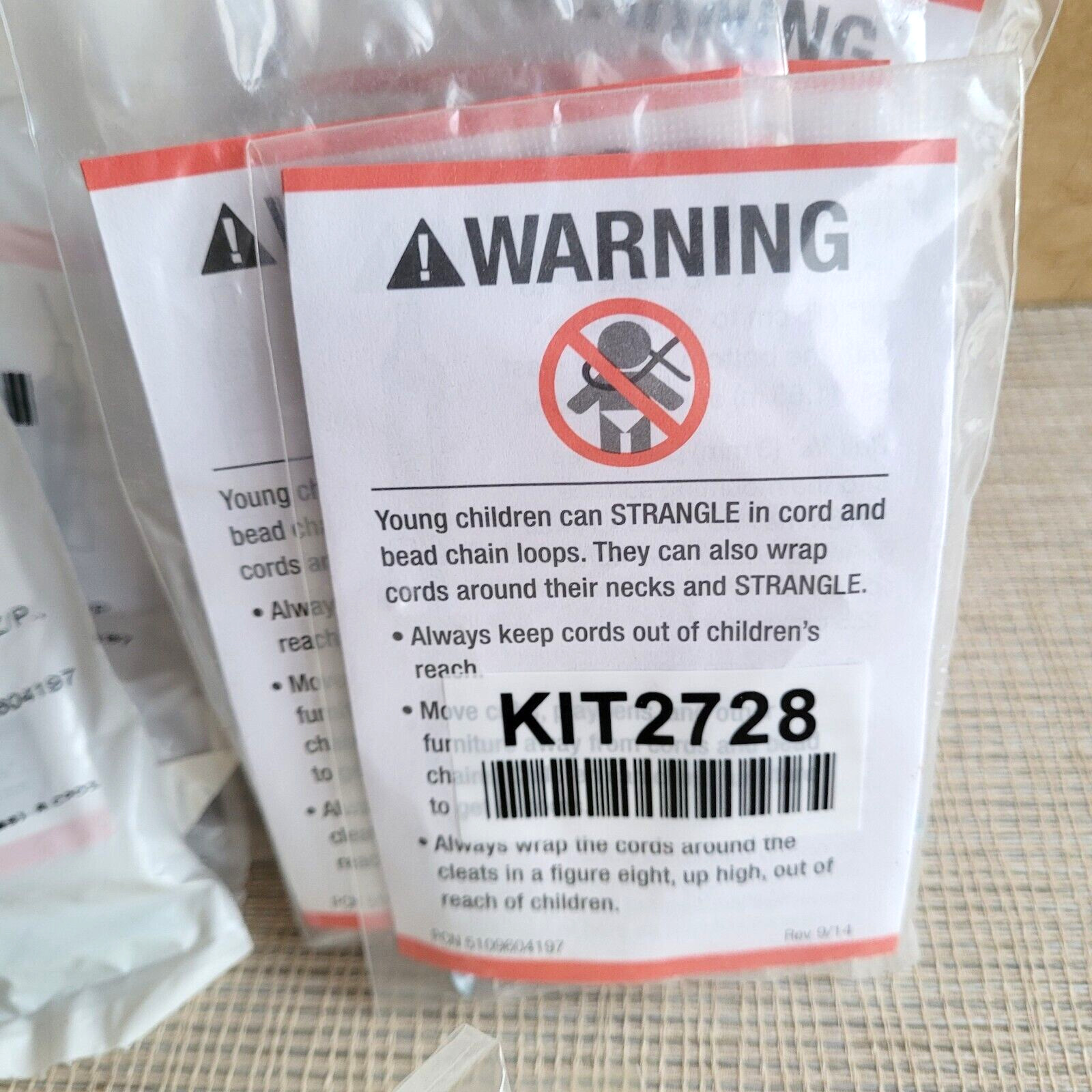 38 Hunter Douglas Cord Cleat KIT2728 Clear Child Safety for Blinds Shades