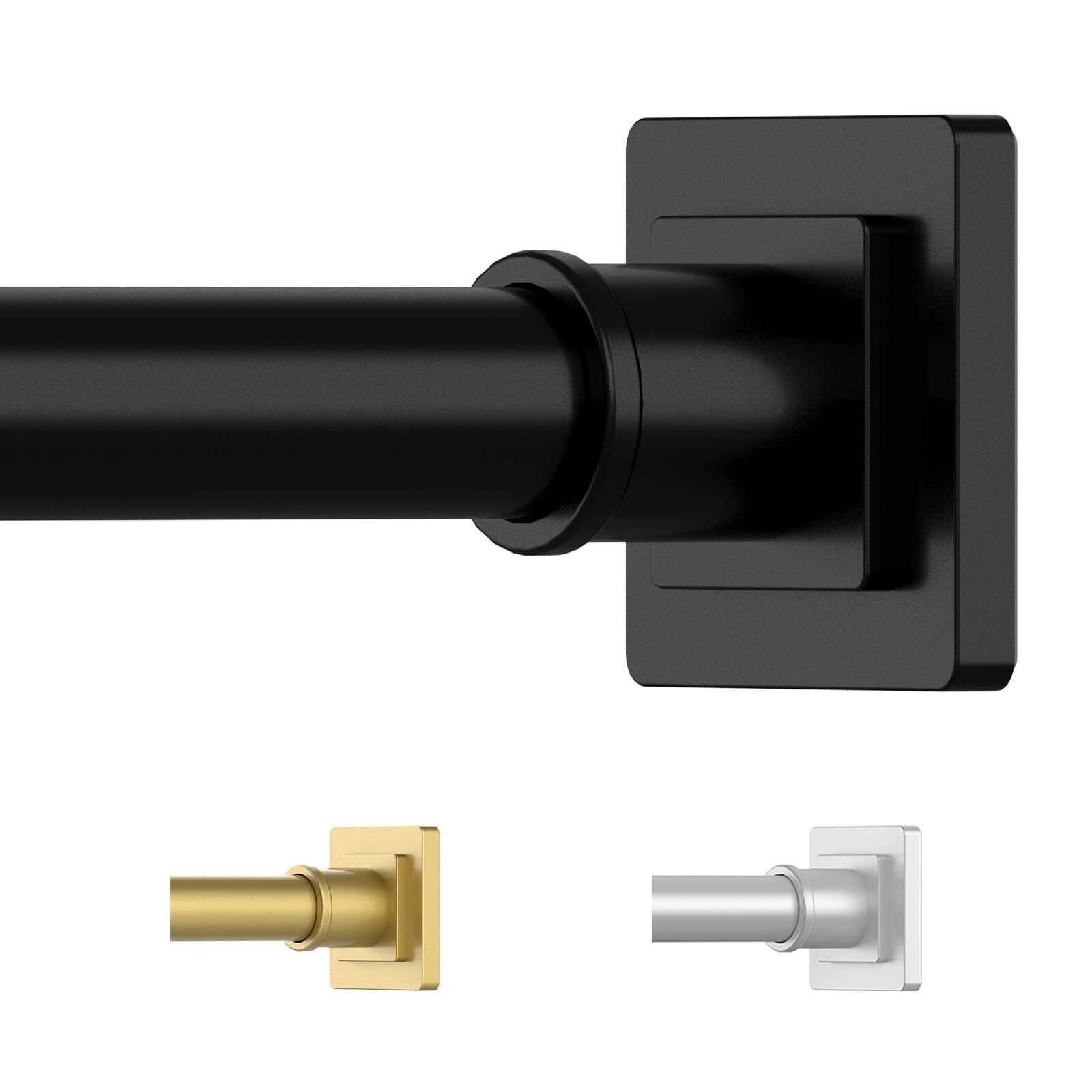 Shower Curtain Rod Adjustable 31-79″, Anti-Rust Shower Rod & Spring Tension S…