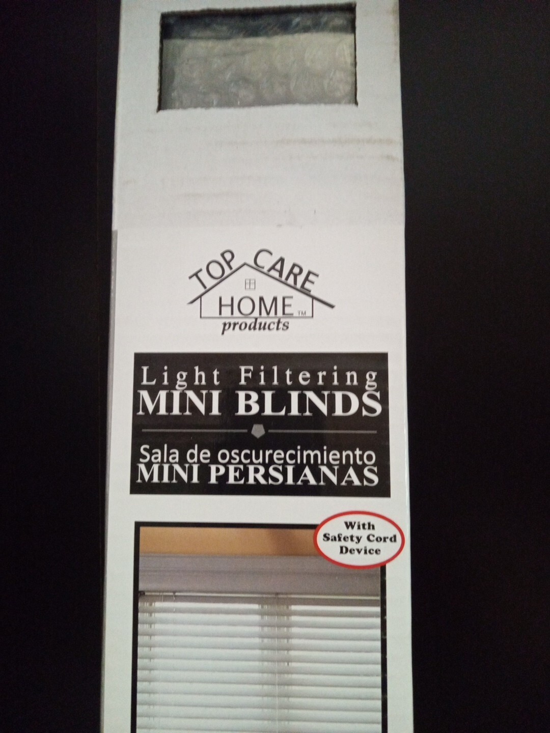 Light Filtering Mini Blinds Top Care Home Products 27″ X 64″ Black ~ #83