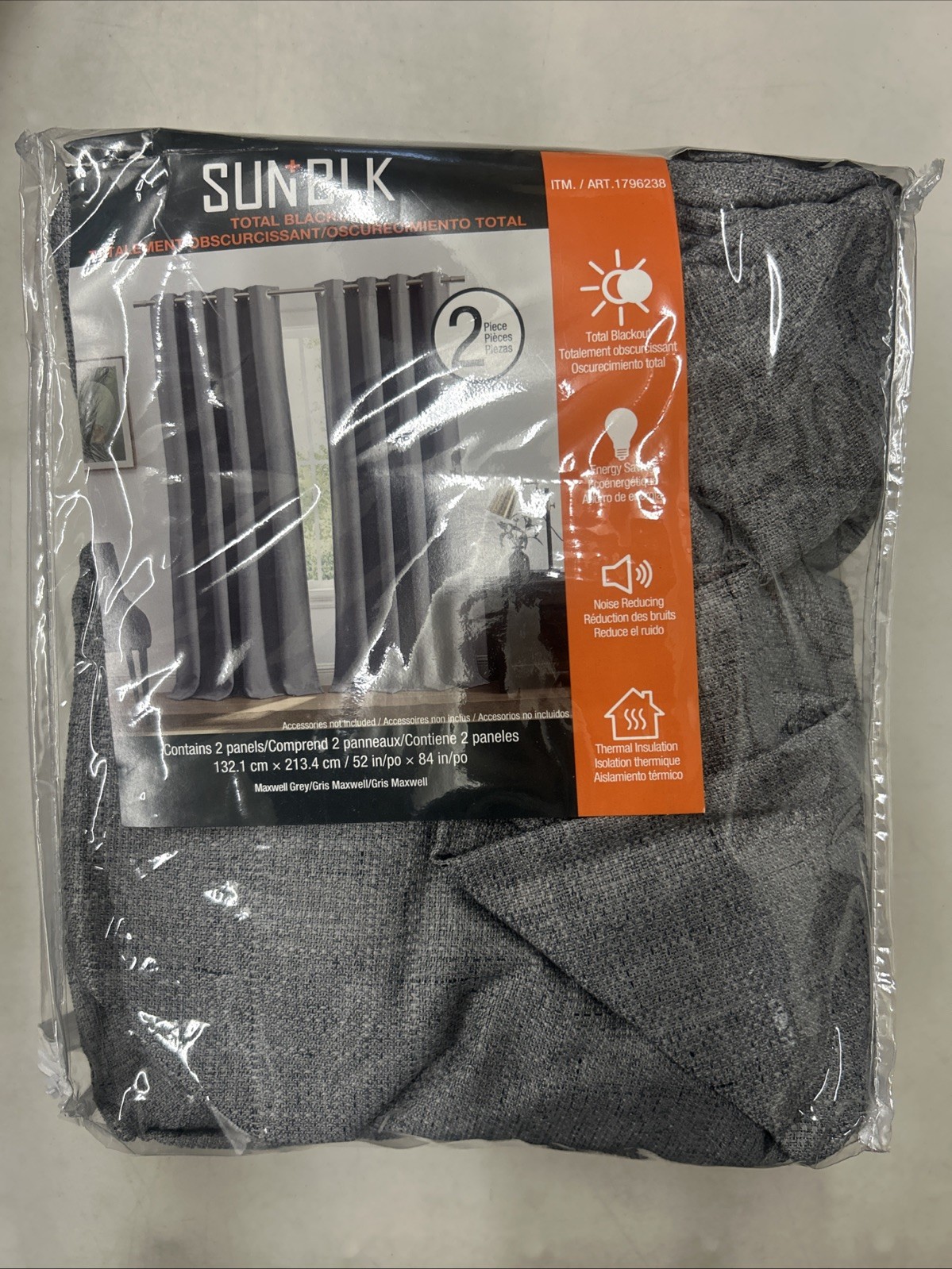 SUNBLK Total Blackout Window Curtains – Maxwell Grey