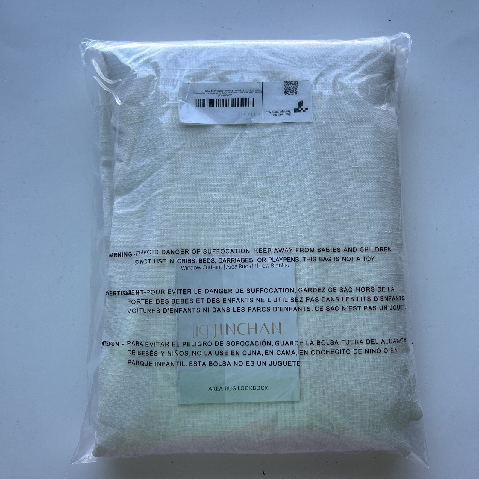 jinchan Linen Curtains Light Filtering Window Drapes with Grommet Top W38 x L84