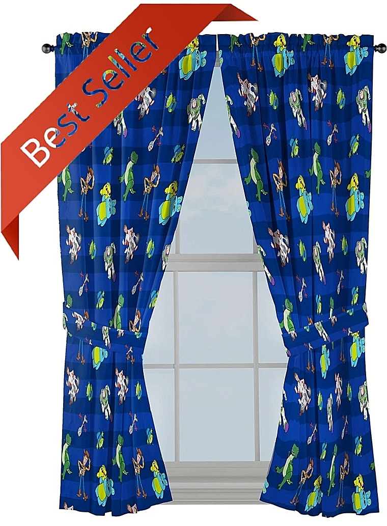 Kids Window Drapes – 4 Piece Curtain Set Includes 2 Tiebacks, Beautiful Beddi…