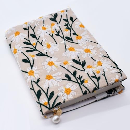 BLBMH A6 Embroidery Book Covers Planner Cover Protector Fit for 6in Daisy2
