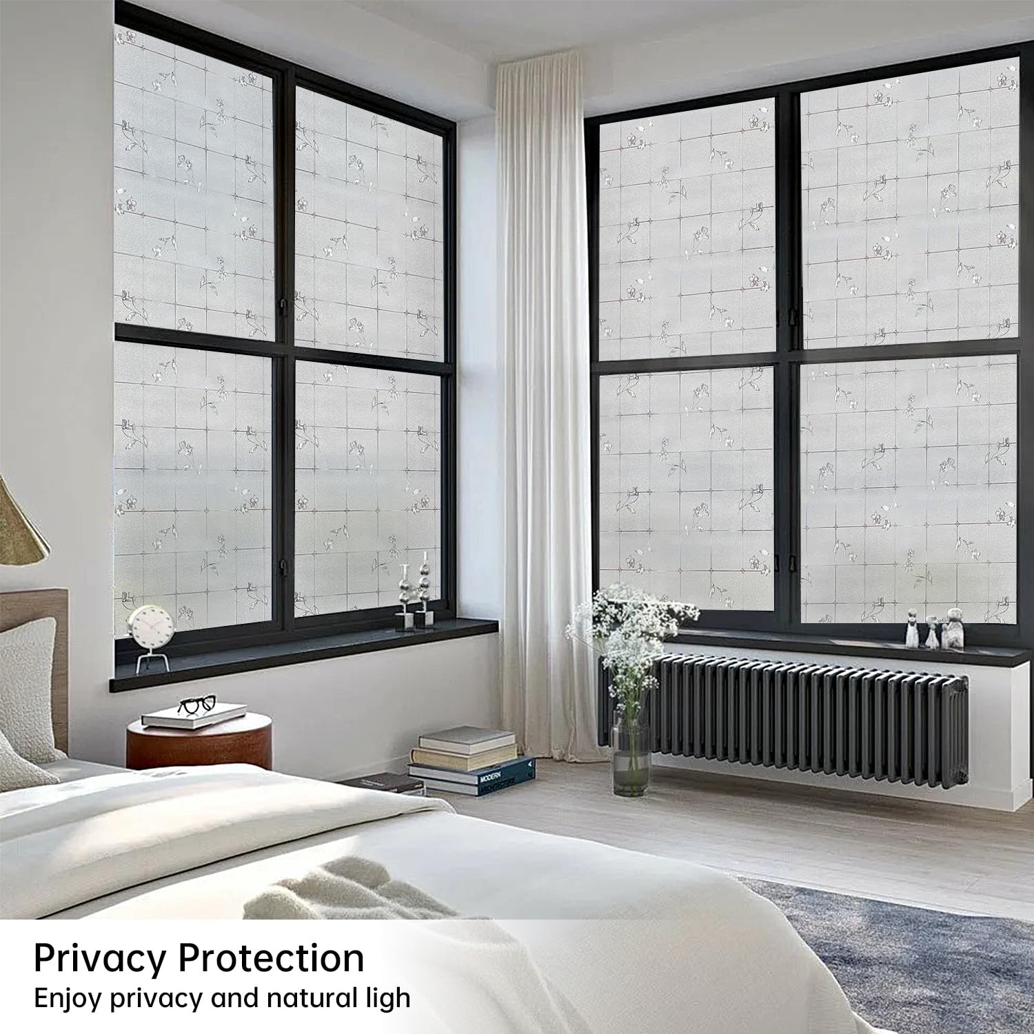 Window Privacy Film Frosted Window Film 23.6×78.7 Inch Frosting Windows Glass…