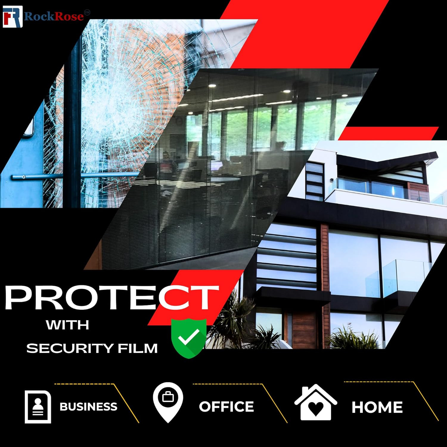 UV 99% Shatterproof Clear Window Film for Home & Office 60″x100