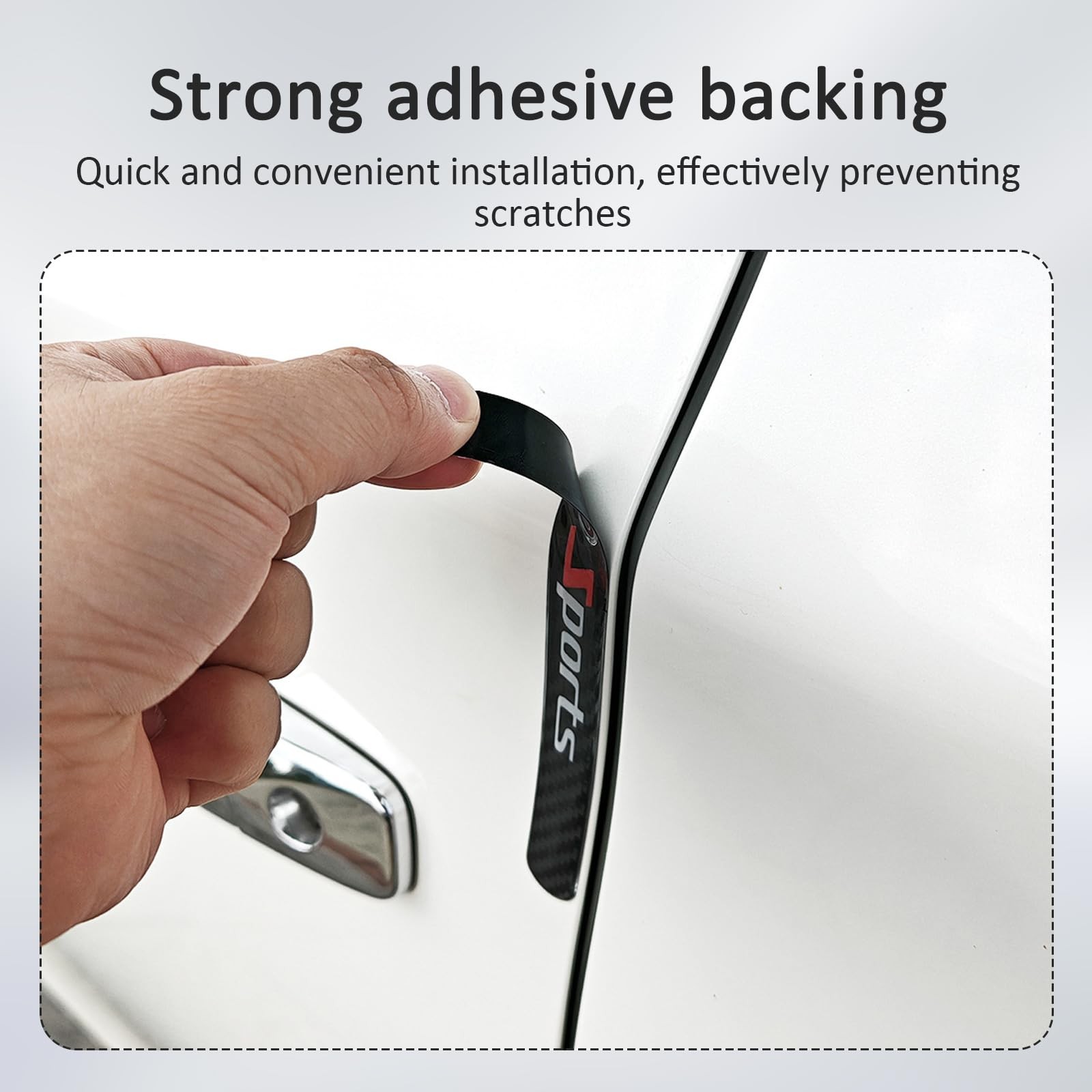 Car Door Handle Protector, 8 Pcs Door Protectors for Vehicles, Black, Door Ha…