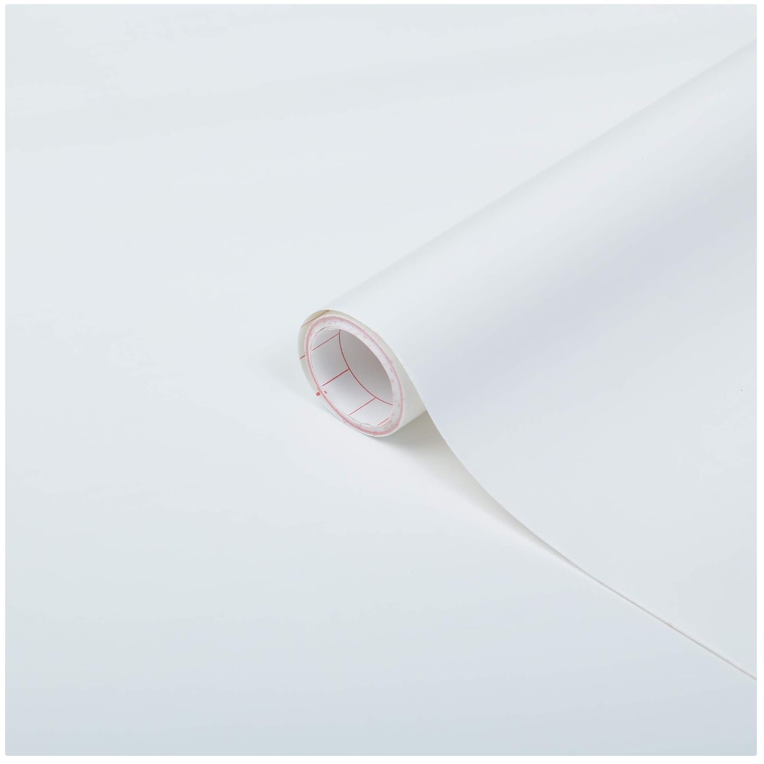 Matte White Self-Adhesive Film 17×78 – Decorative DIY Roll