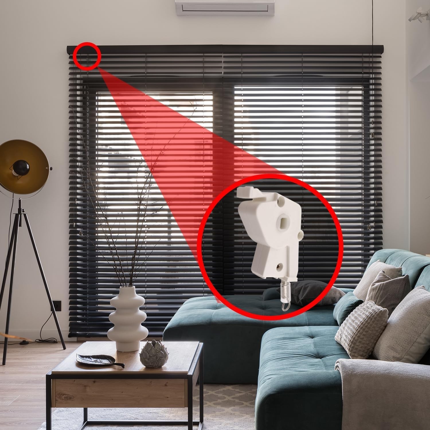 High Profile 2″ Plastic Wand Tilter for Horizontal Blinds 2ct
