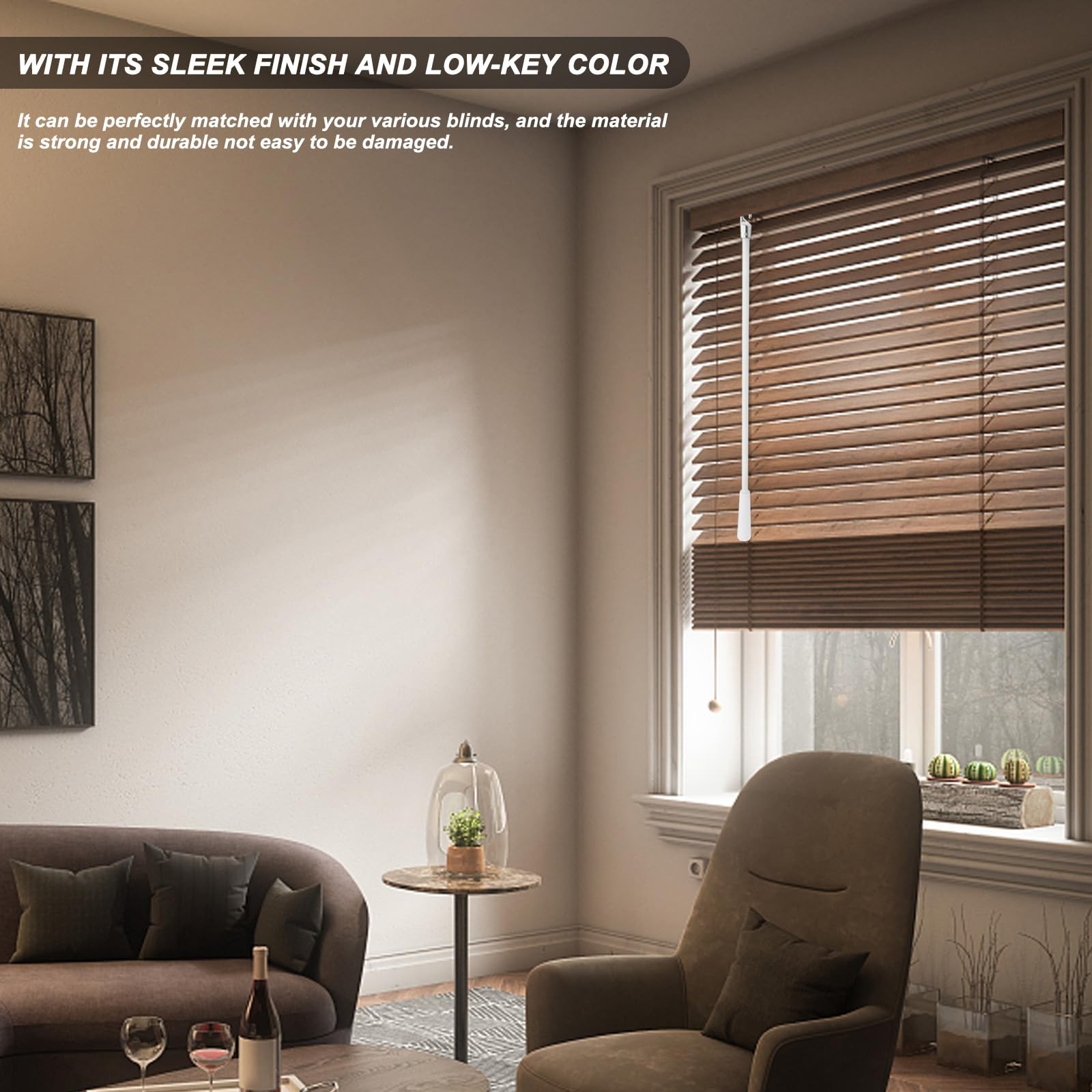 17 inch White Fiberglass Blinds Stick Replacement with 0.3″W x 17″H, 2 Pieces