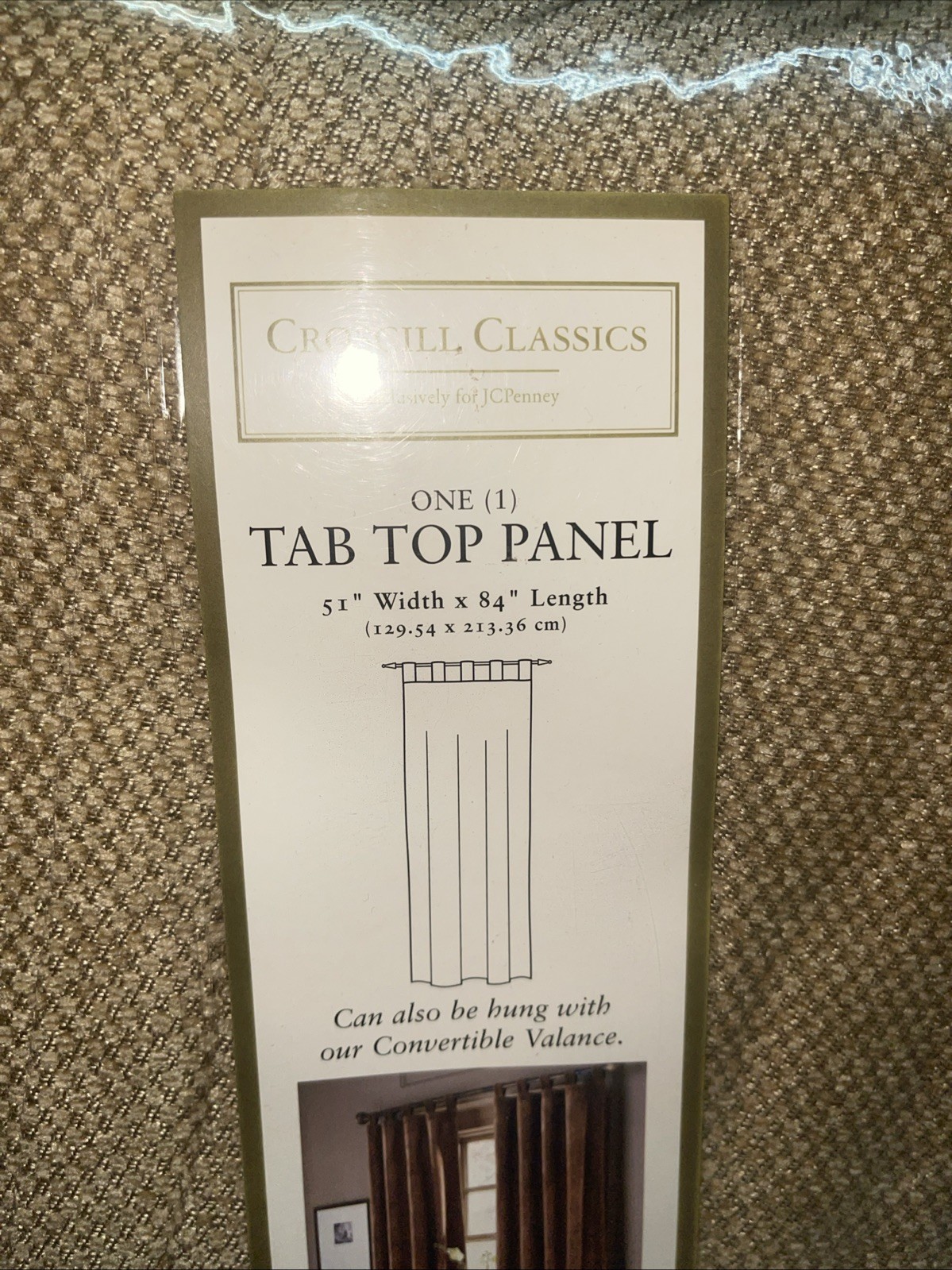 Croscill Home Tab Top Curtain Panel Linen 51 w x 84″ h Style 9380