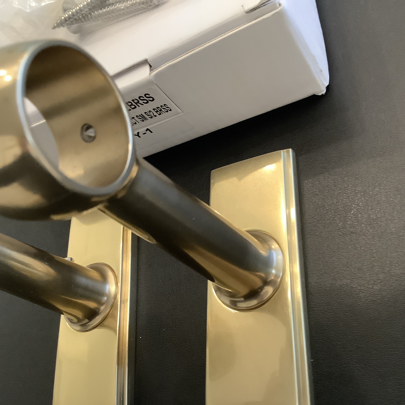 Restoration Hardware Easton End Brackets Rectangular Brass Small- Pair