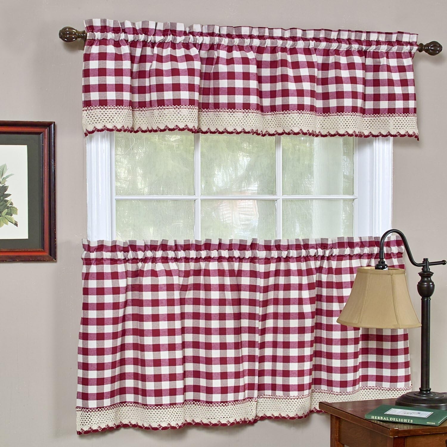 Buffalo Check Plaid Gingham Custom Fit Farmhouse Window Valances – Assorted