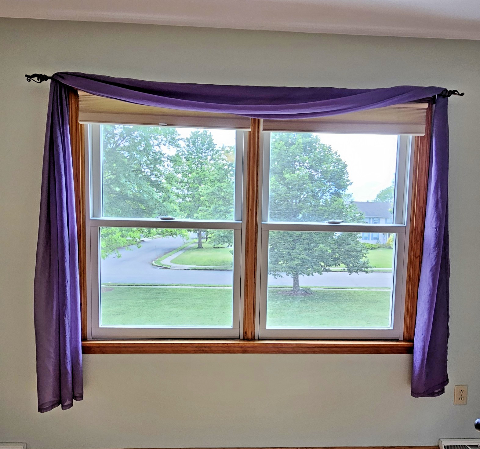Purple Window Scarf, Valance, Swag 50×216″