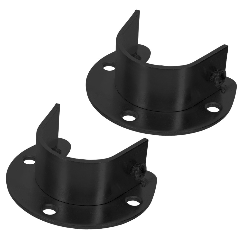 2 Pcs Wardrobe Tube Support Shaped Rod Bracket Closet Holders Stainless Steel