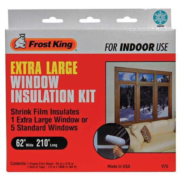 Frost King Window Insulation Kit, Extra Large, 62″ x 210″ V75H Frost King V75H