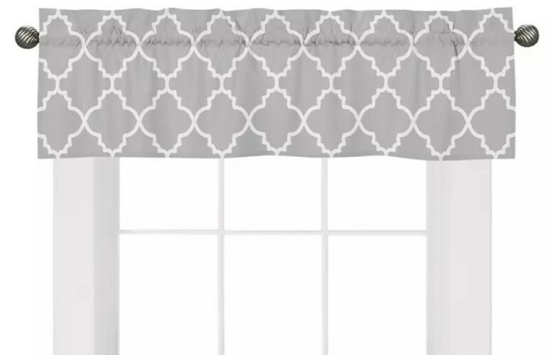 LINED WINDOW VALANCE CURTAIN 42X12 HUGS KISSES KISS VALENTINE’S HEART LOVE XOXO