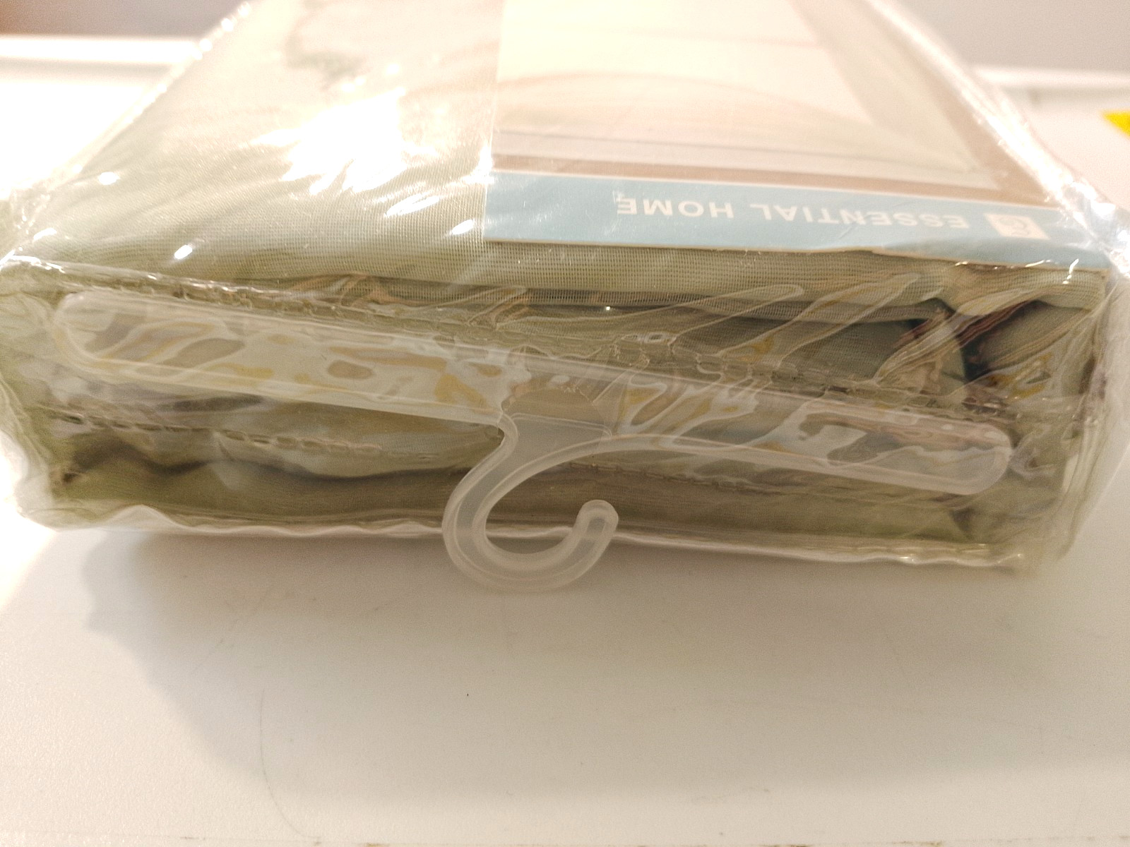 Essential Home sage colored sheer curtain scarf 59×216 inches L