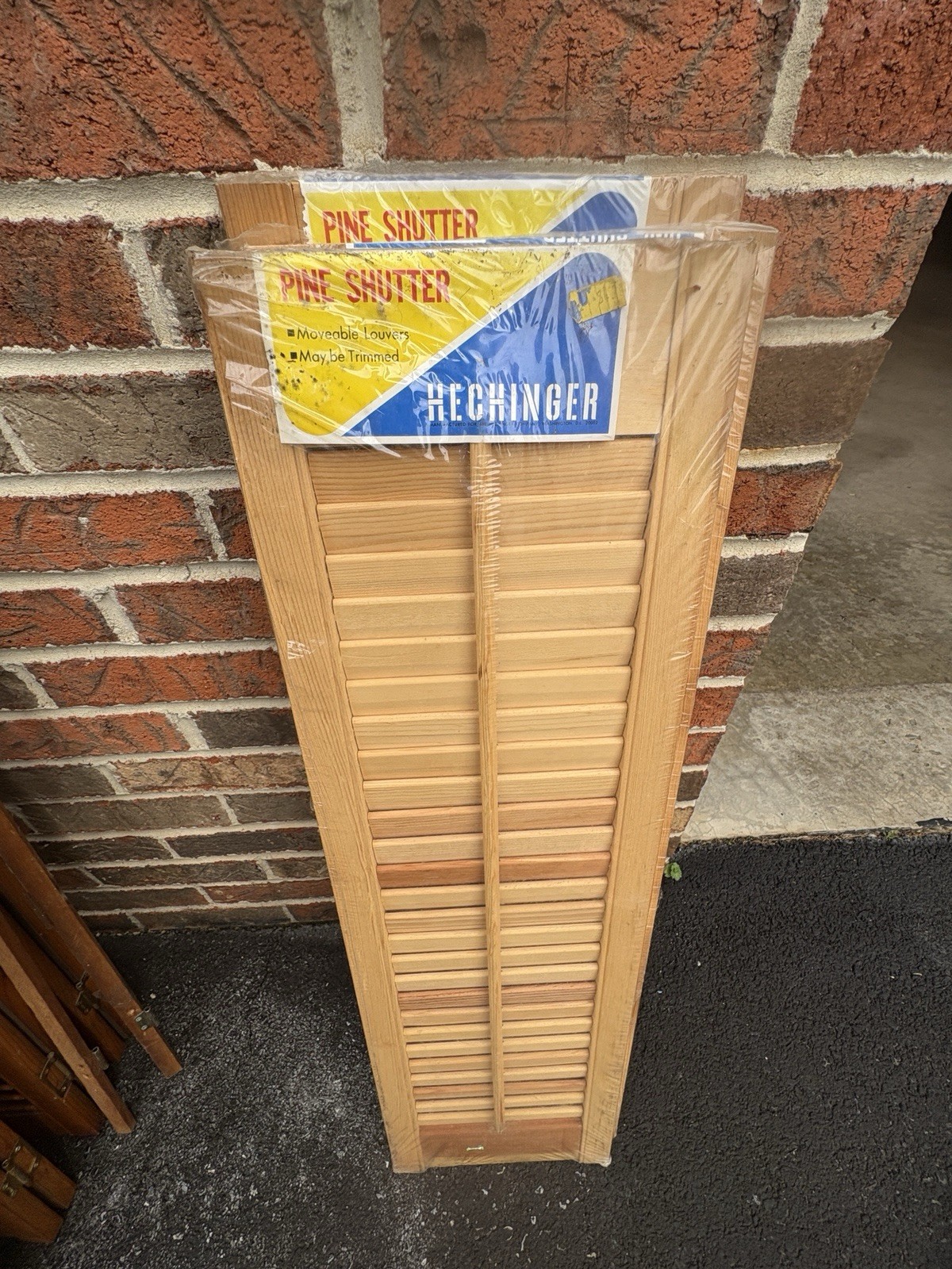 Vintage Pine Shutters Hechinger Unfinished NOS 9” X 32” Made In USA Set Of 3