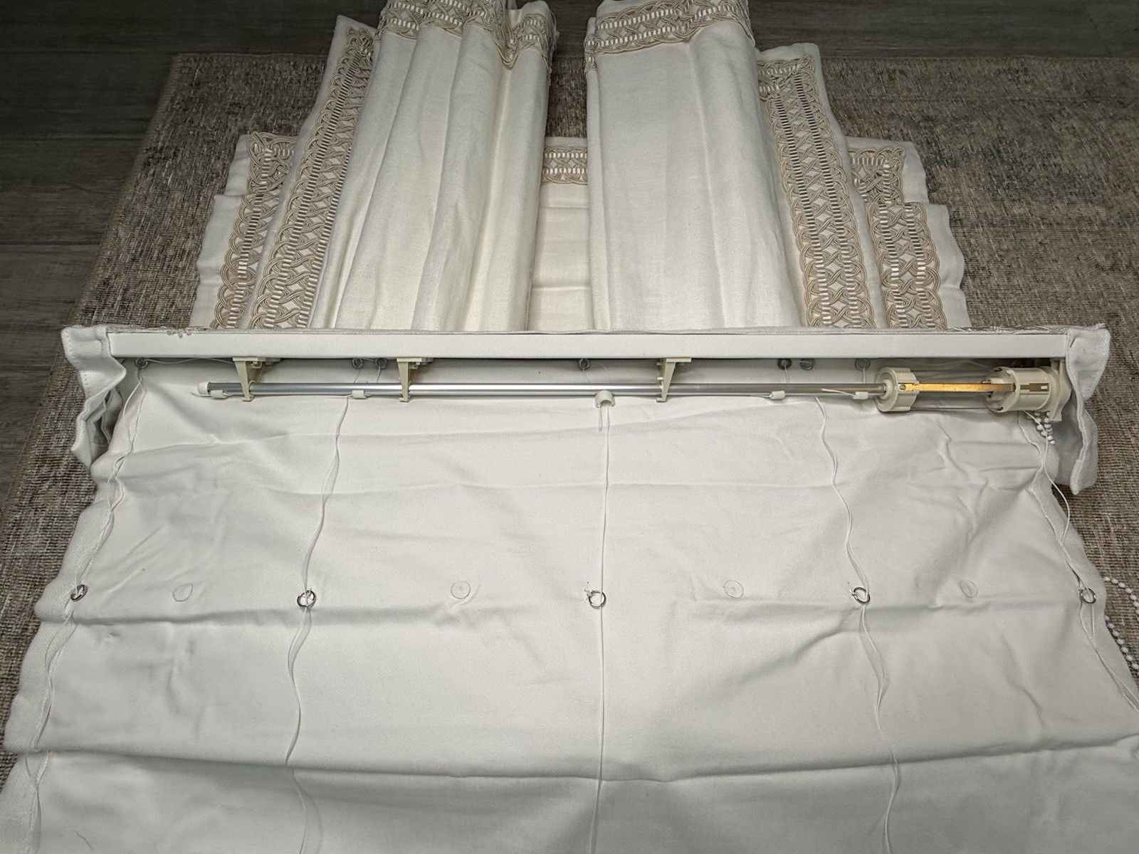 3 Custom Roman Black-Out Curtains/Shades From Palm Beach Mansion-63’ x 30’
