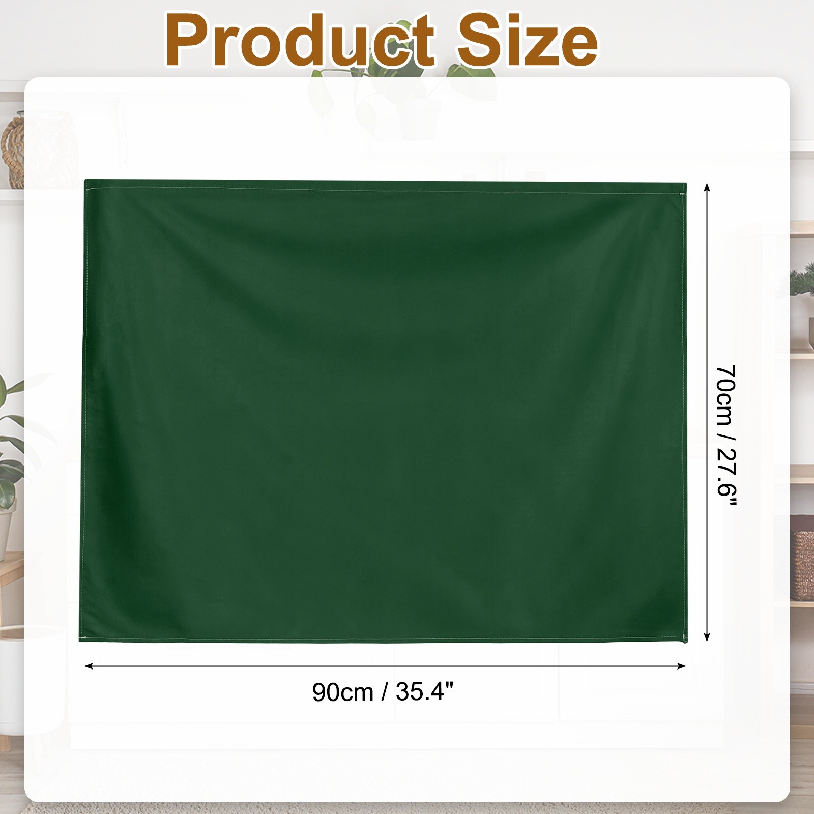Cabinet Curtains Dust Proof Kitchen Privacy Curtain (35.4″x27.6″ Dark Green)